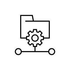 Obraz premium Network configuration outline icons, minimalist vector illustration ,simple transparent graphic element .Isolated on white background