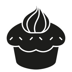 Muffin icon in glyph style