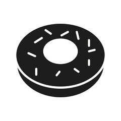 Donut icon in glyph style