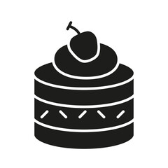 Pudding icon in glyph style