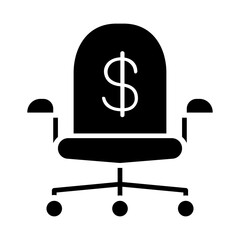Business management icon in glyph style