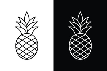 Obraz premium Versatile Pineapple line icon Vector Graphic. Isolated and Ready to Use. pineapple, fruit, illustration, vector, food, symbol