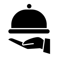Fototapeta premium Restaurant icon in glyph style