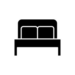 Bed icon in glyph style