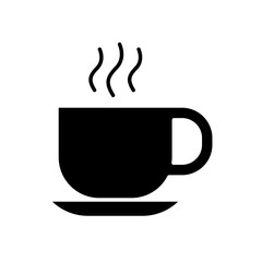 Coffee icon in glyph style