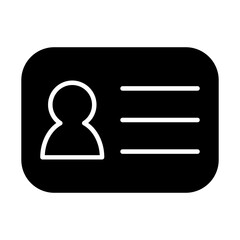 User profile icon in glyph style