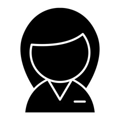 Woman icon in glyph style