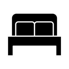 Bed icon in glyph style