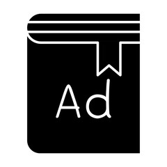 Advertising icon in glyph style