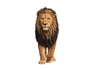 Fototapeta premium 3d lion isolated on white transparent PNG background