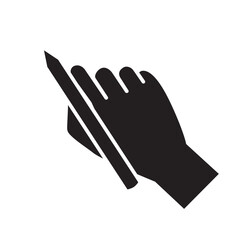 Writing icon in glyph style