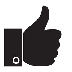 Thumb up icon in glyph style