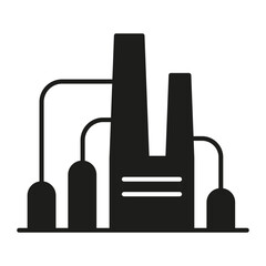 Oil Refinery icon in glyph style