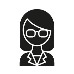 Scientist icon in glyph style