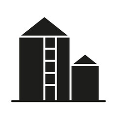 Oil silo icon in glyph style © North