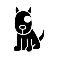 Police dog icon in glyph style
