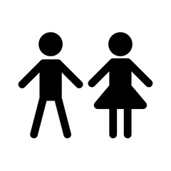 Toilet icon in glyph style