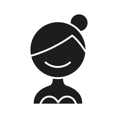 Race queen icon in glyph style