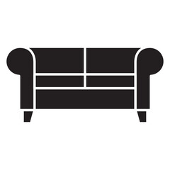 Sofa icon in glyph style