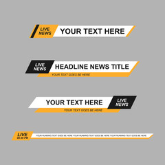 Lower third vector minimal design 