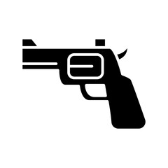 Gun icon in glyph style
