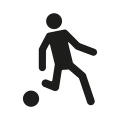 Football training icon in glyph style