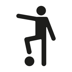 Football training icon in glyph style