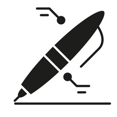 Business contract icon in glyph style