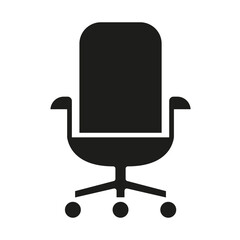 Office chair icon in glyph style