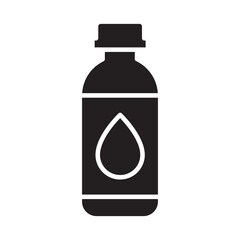 Water bottle icon in glyph style