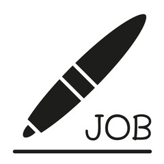 Recruitment icon in glyph style