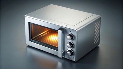 Modern microwave, minimalist aesthetic, overhead shot.