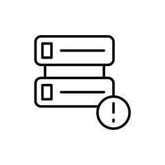 System error outline icons, minimalist vector illustration ,simple transparent graphic element .Isolated on white background