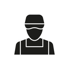 Mechanic icon in glyph style