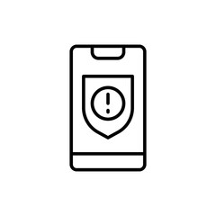 System error outline icons, minimalist vector illustration ,simple transparent graphic element .Isolated on white background