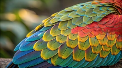 Fototapeta premium Dynamic digital painting with vibrant geometric shapes and intricate details.