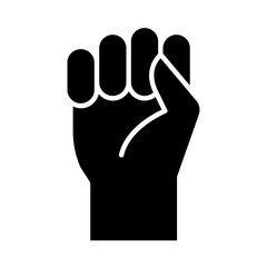 Fist icon in glyph style