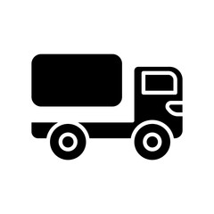 Lorry icon in glyph style