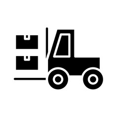 Forklift icon in glyph style