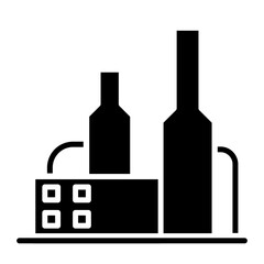 Refinery icon in glyph style