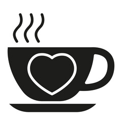 Heart icon in glyph style