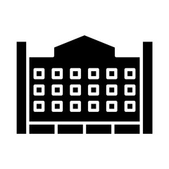 Hotel icon in glyph style