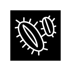 Virus icon in glyph style