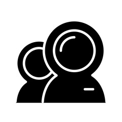 Astronaut icon in glyph style © North