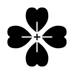 Clover icon in glyph style