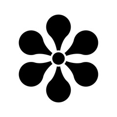 Flower pattern graphic in glyph style