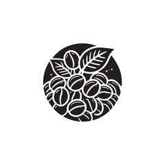 Obraz premium Coffee Beans icon vector symbol design art illustration.