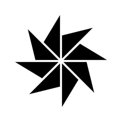 Flower pattern graphic in glyph style