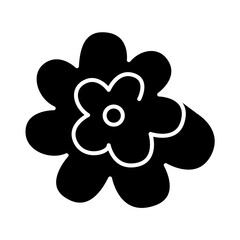 Flower pattern graphic in glyph style