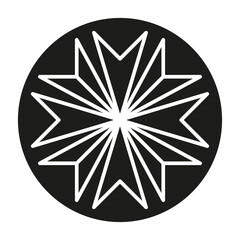 Flower pattern graphic in glyph style